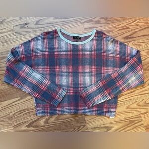 TOPSHOP long sleeve plaid shirt